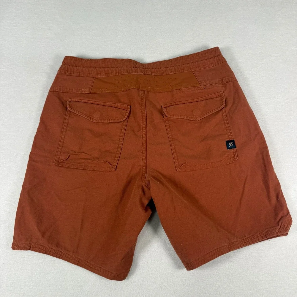 Roark Layover Traveler Shorts Mens 30 Rust Orange Cotton Gorpcore Utility Travel